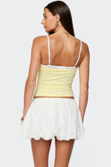 Linnea Layered Contrast Lacey Bra Top