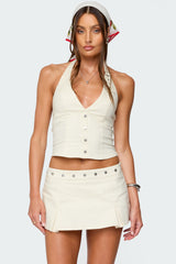 Keli Buckle Halter Top