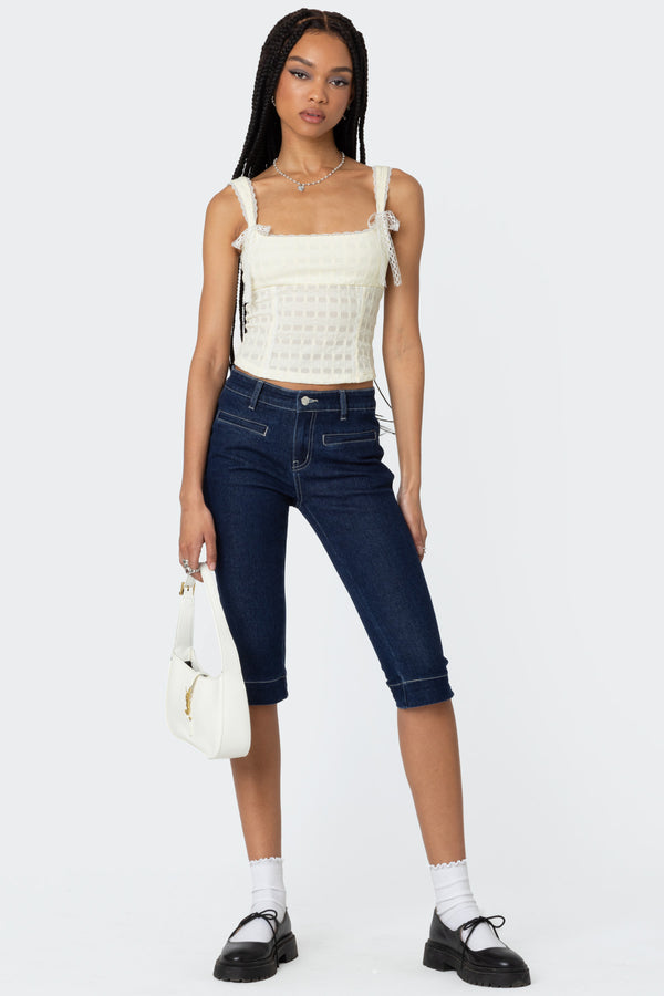 Textured Bustier Top view 2