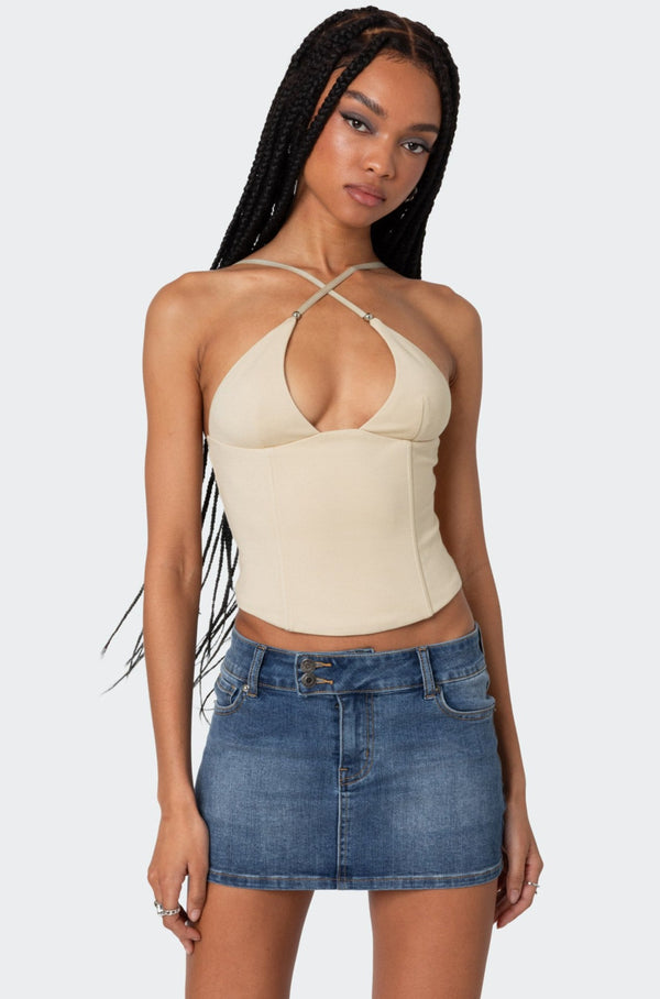 Lou Crossover Beaded Corset view 1