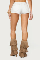 Ciel Low Rise Denim Micro Shorts