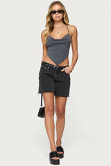 Tilla Backless Cowl Neck Top