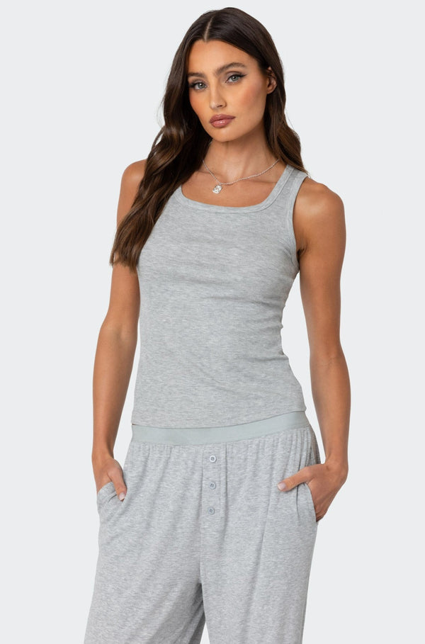 Kylian Ribbed Tank Top view 1