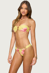 Miley Floral Bandeau Bikini Top