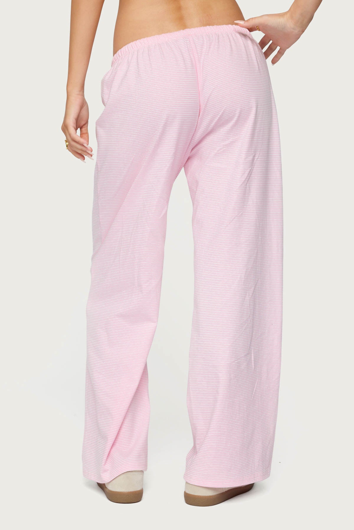 Petite Olivia Striped Loose Fit Pants