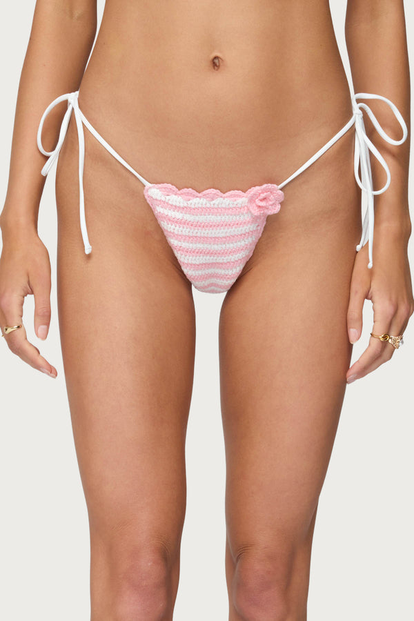 Azalea Crochet String Bikini Bottom view 2