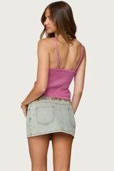 Frankey Sparkly Textured Knit Tank Top