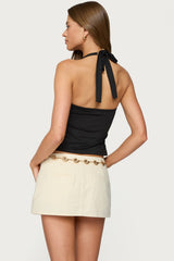 Delcy Cut Out Halter Top