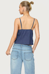 Otis Eyelet Split Front Tank Top