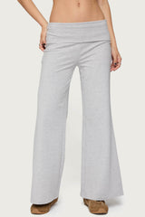 Petite Wide Leg Foldover Pants