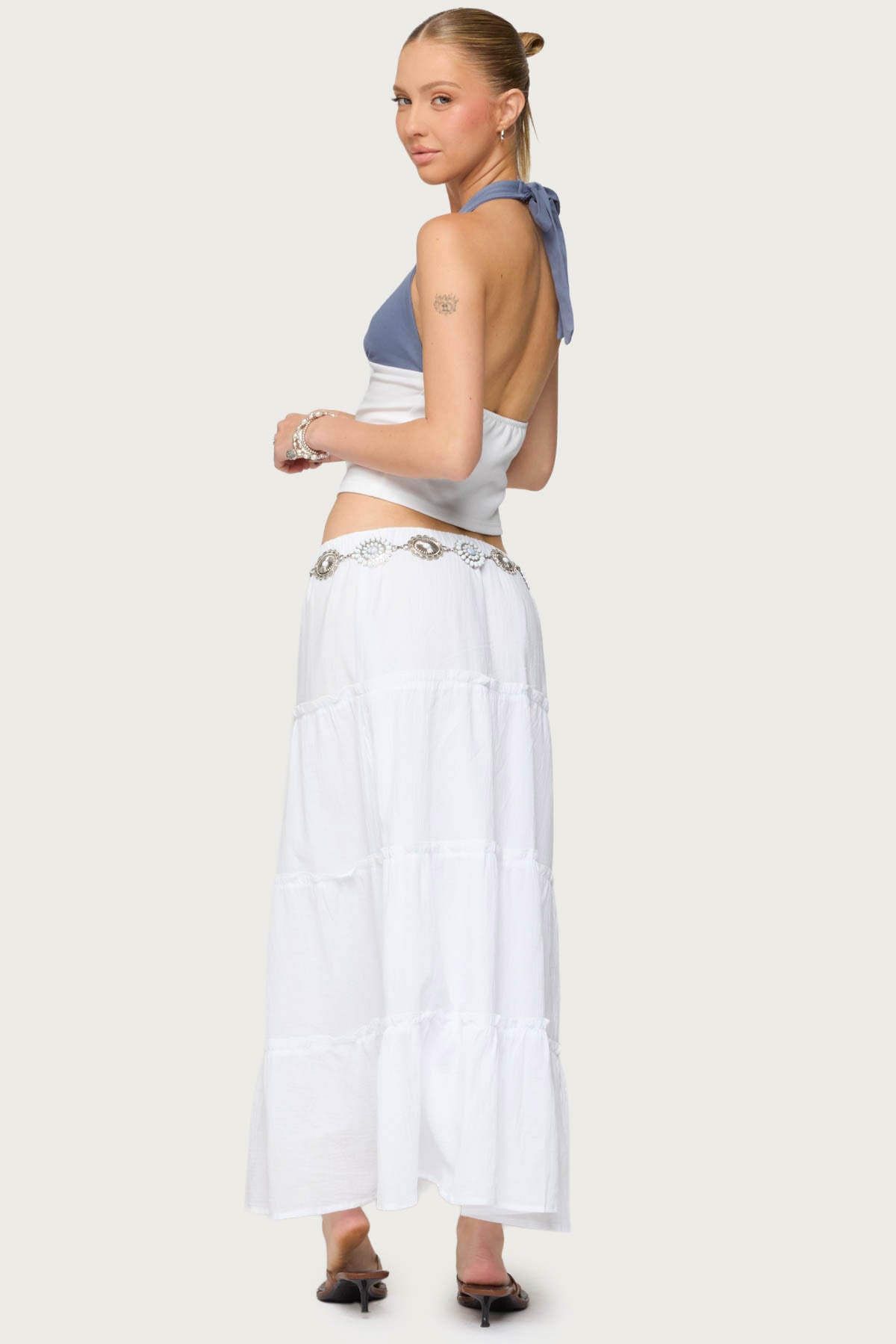 Petite Charlotte Tiered Maxi Skirt