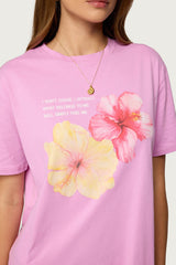 Fleur Hibiscus Graphic T Shirt
