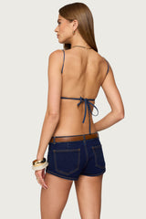Conley Backless Denim Top