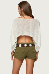 Laline Oversized Knit Crop Top