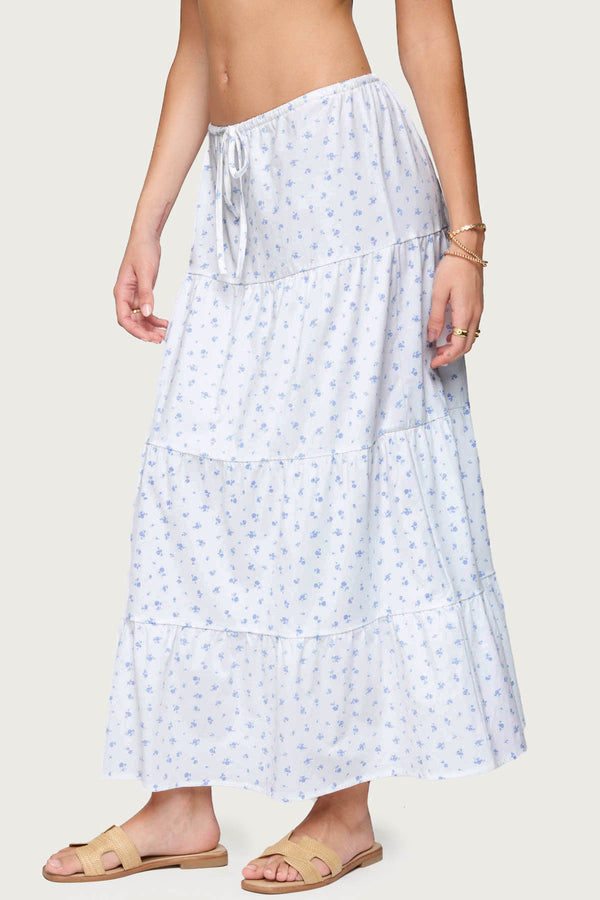 Charley Floral Tiered Maxi Skirt view 2