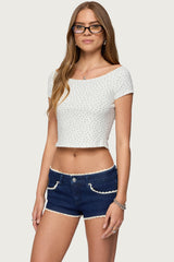 Perry Floral Boat Neck Top