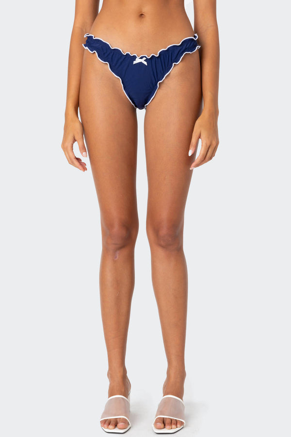 Golden Ruffle Edge Bikini Bottom view 2