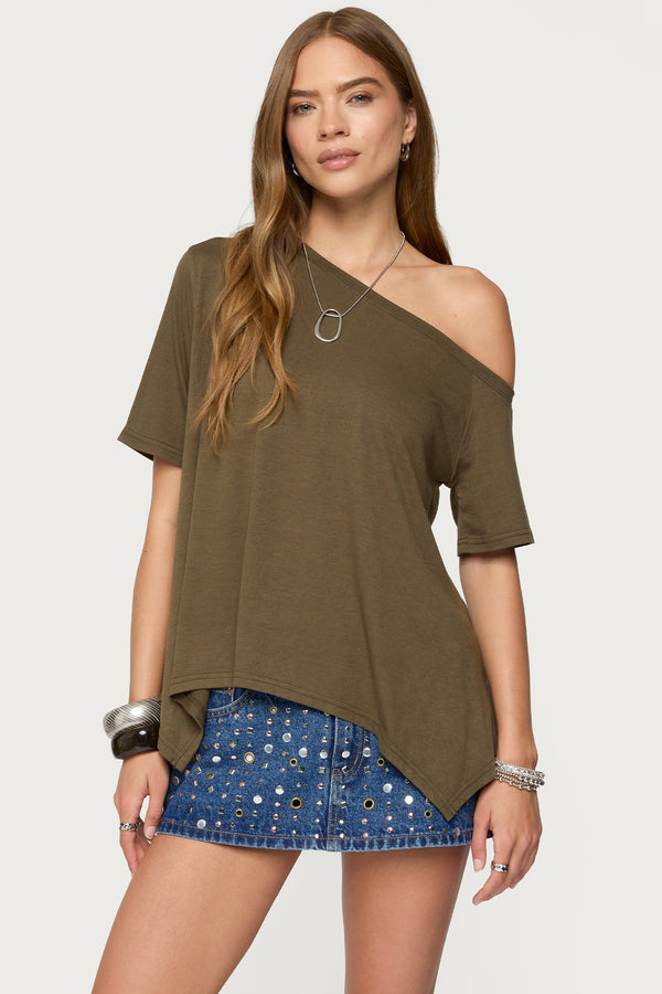 Josy Off Shoulder Handkerchief Top view 1