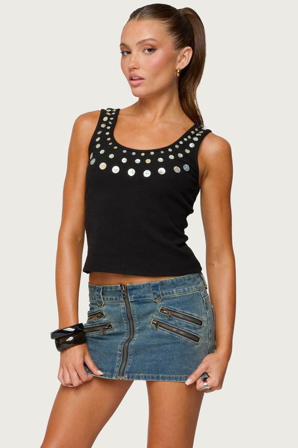 Beach Babe Scoop Tank Top view 1