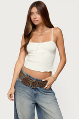 Misty Lacey Textured Tank Top