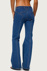 Starrie Panel Stitch Low Rise Bootcut Jeans