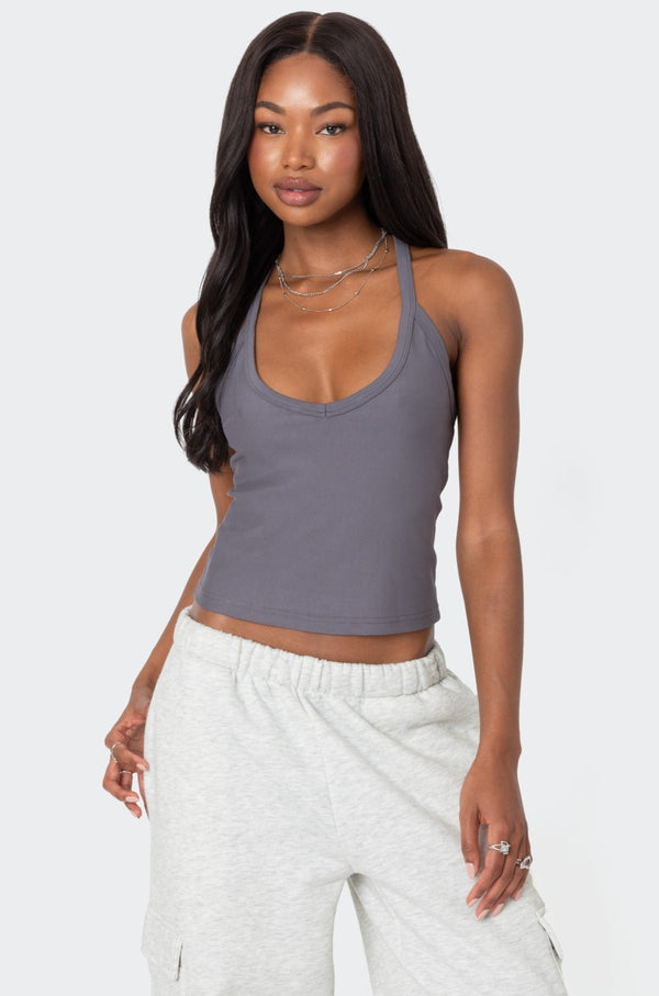Racer Back Halter Top view 1