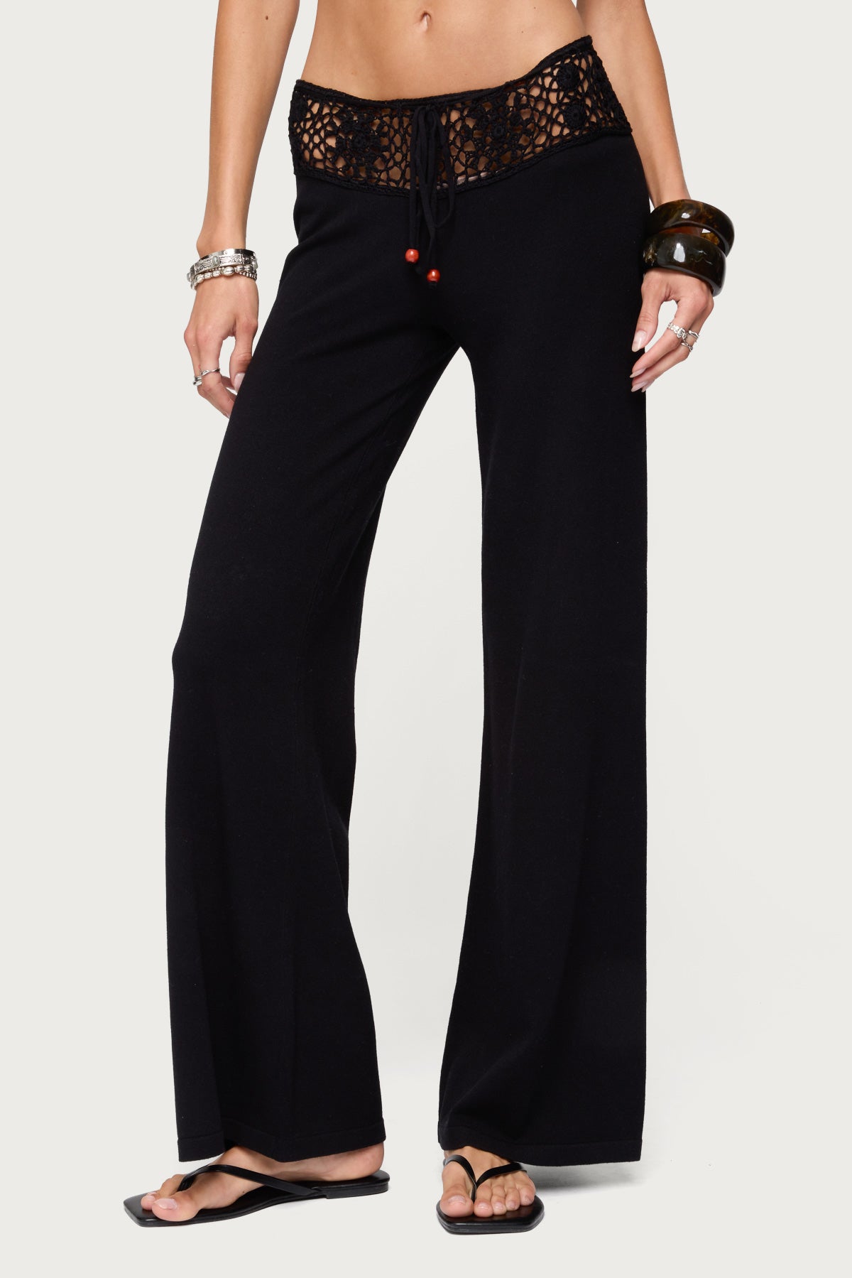 Kirsty Crochet Waist Knit Pants