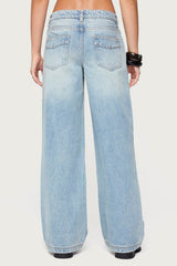 Dema Western Low Rise Baggy Jeans