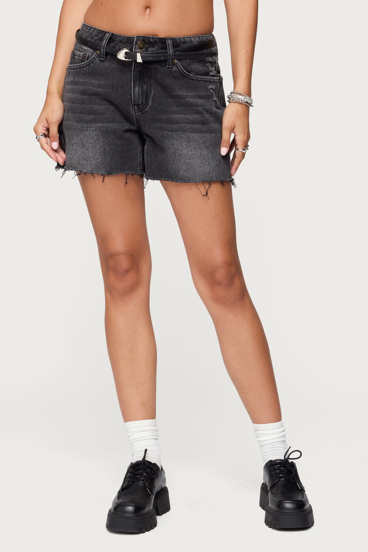 Scottie Low Rise Denim Shorts