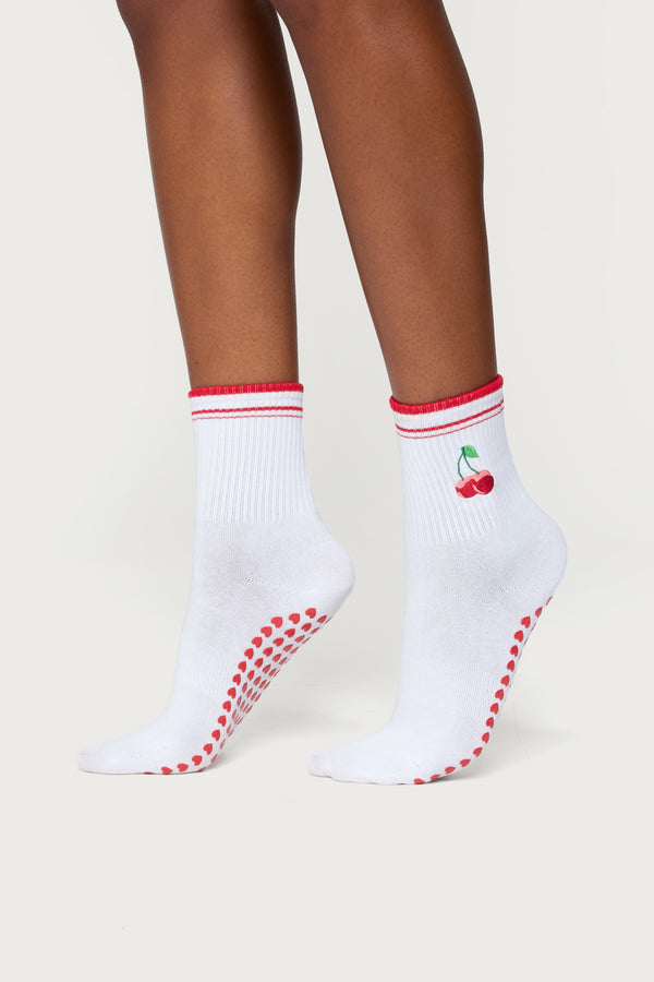 Pilates Cherry Socks view 1