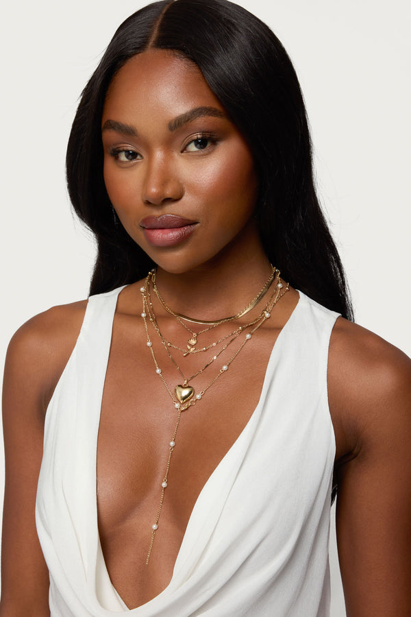 Major Love Heart Layered Necklace view 1