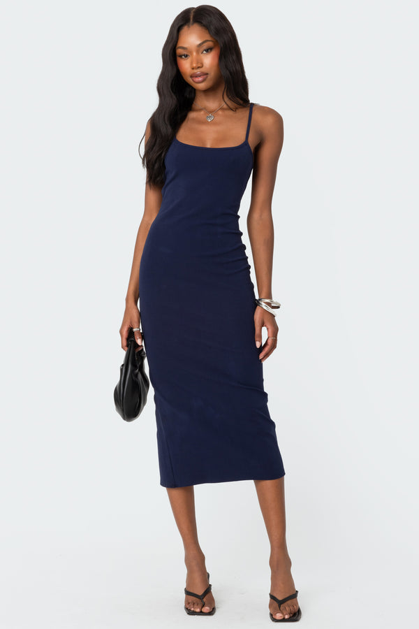 Air Back Slitted Midi Dress view 1