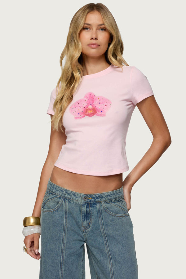 Orchid Gemstone T Shirt view 1
