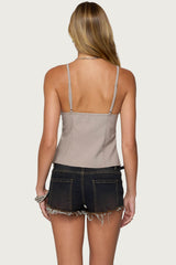 Shay Split Front Buckle Tank Top