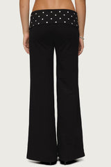 Reeva Polka Dot Foldover Pants