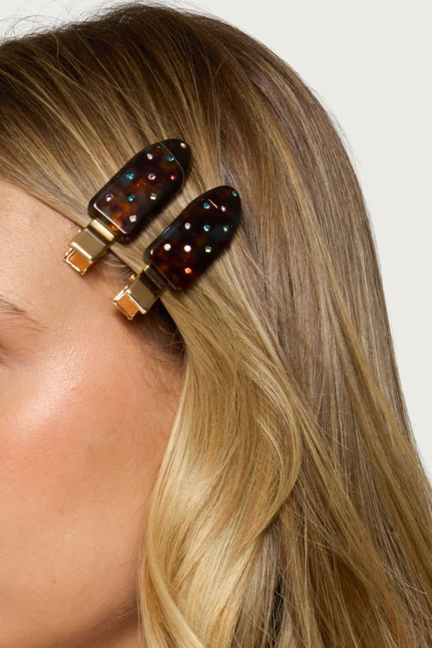 Rhinestone Creaseless Hair Clip Pack
