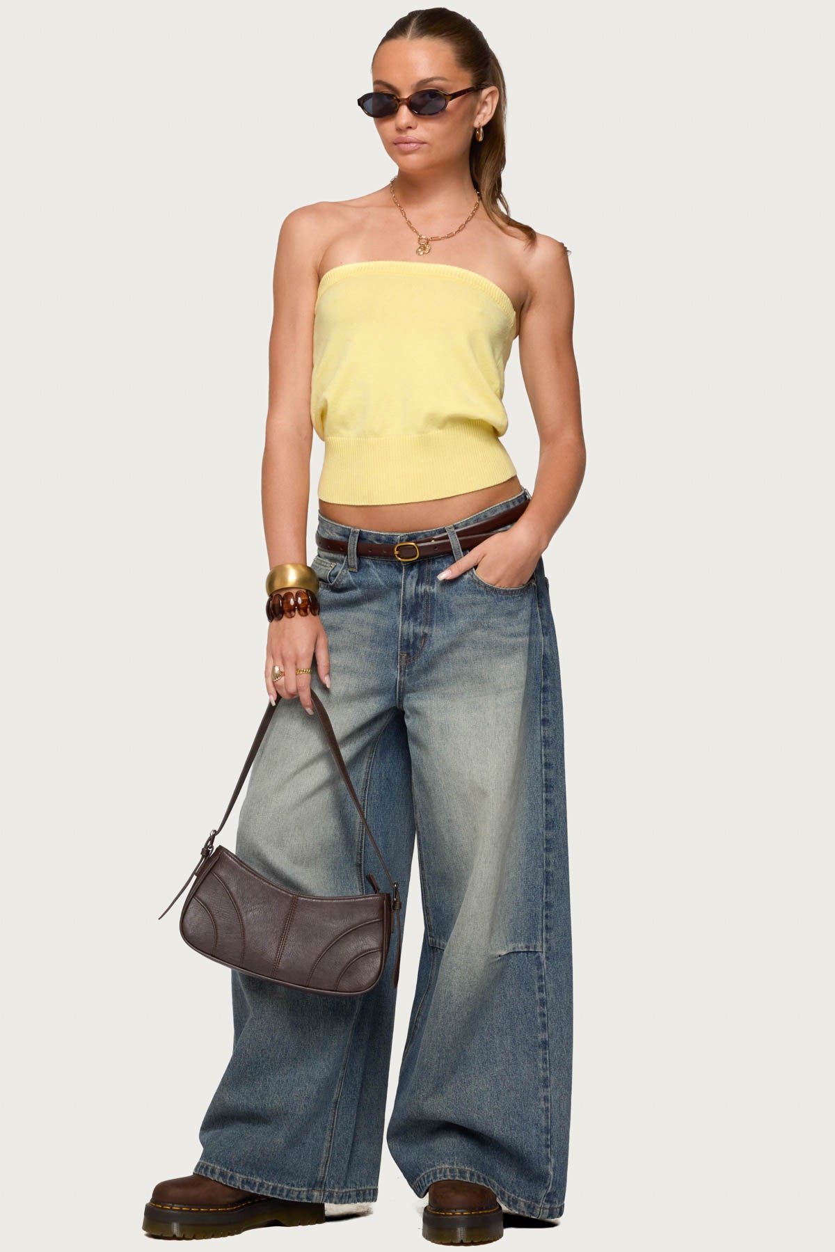 Philipa Strapless Knit Top