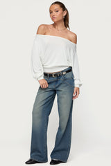 Nannie Off Shoulder Oversized Top