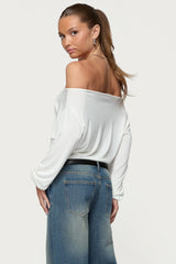 Nannie Off Shoulder Oversized Top