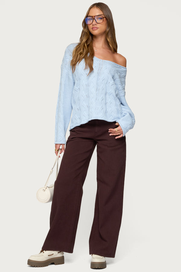 Inga Oversized Cable Knit Sweater view 2