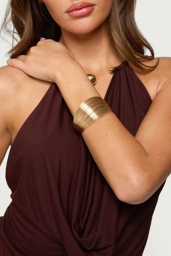 Layered Wire Cuff Bracelet view 1