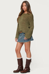 Drop Shoulder Light Knit Sweater