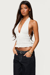 Larissa Scrunch Halter Top
