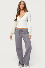 Lovisa V Neck Long Sleeve Top