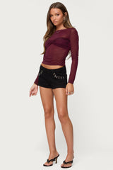 Charm & Grommet Denim Shorts