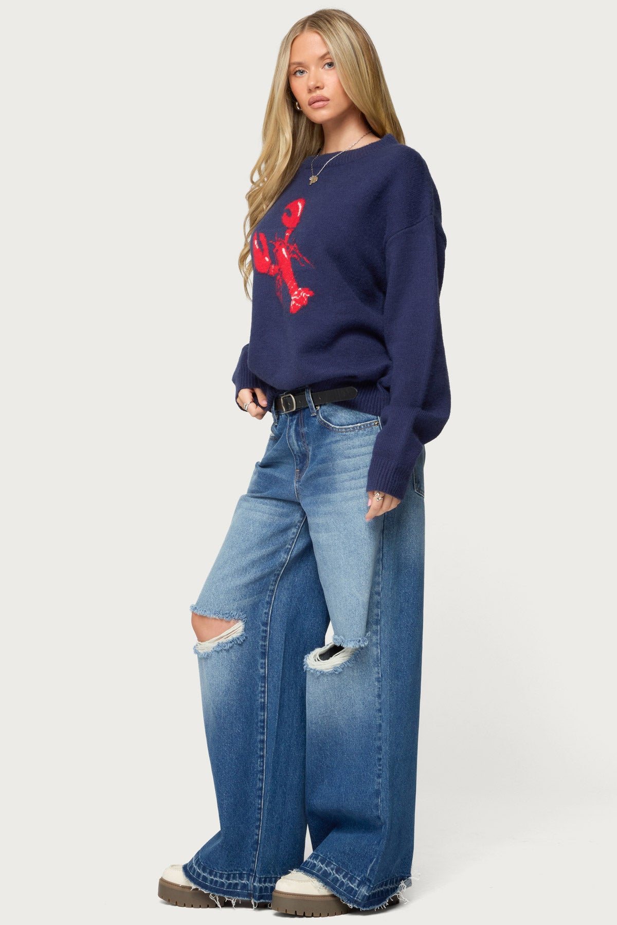 Don't Be Shellfish Knit Sweater
