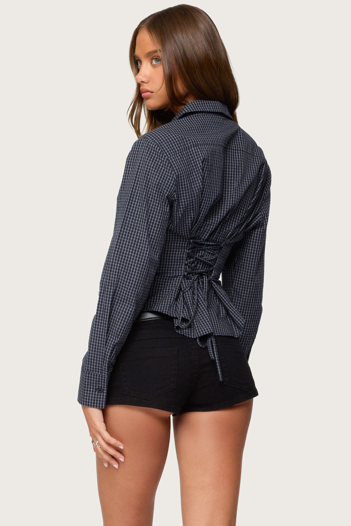 Lisbet Checkered Button Up Shirt