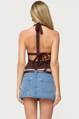 Ginny Mixed Polka Dot Halter Top