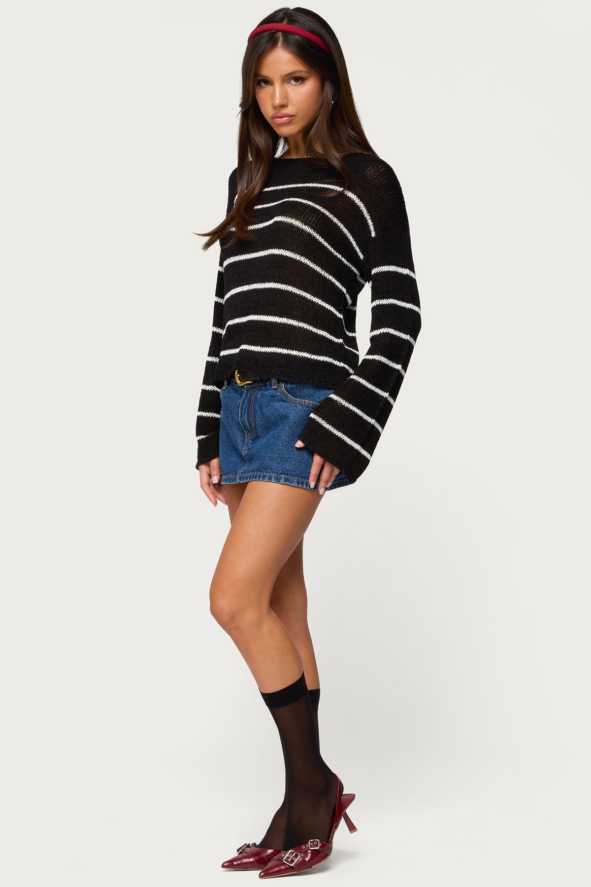 Drop Shoulder Light Knit Sweater