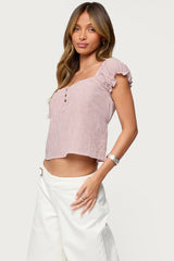 Rhory Pinstripe Babydoll Top